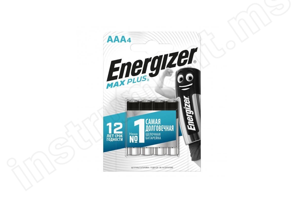 Батарейка Energizer MAX PLUS E92, ААА, 4шт - фото 1
