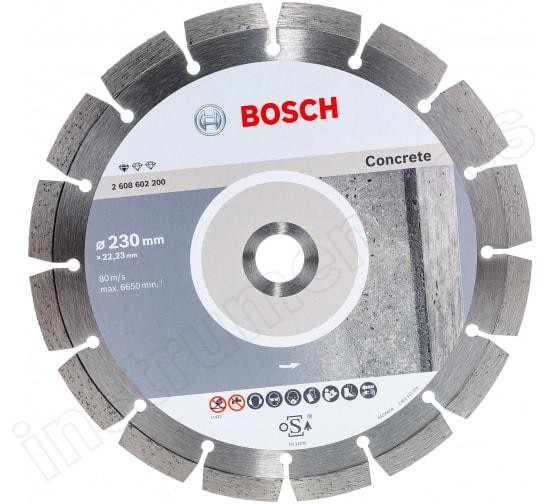 Алмазный диск Standard for Concrete Bosch d=230х10х22,2мм - фото 3
